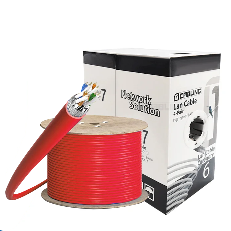GETEKnet SFTP 23AWG 24AWG 26AWG network cable cat6 e ethernet cable reel 8 core 28awg indoor network cable