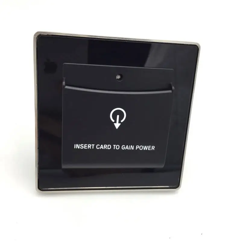 Black Metal 13.56Mhz 125Khz  Card Key Energy Saving Switch For Hotel Guest Room