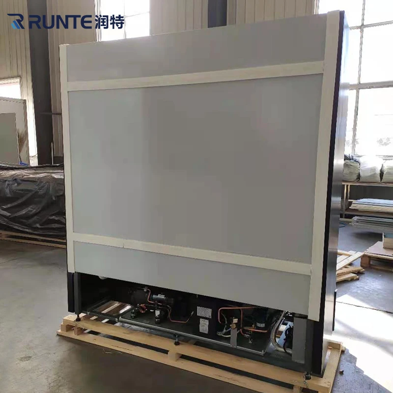 RUNTE Supermarket Equipment Glass Fridge Commercial Refrigerator