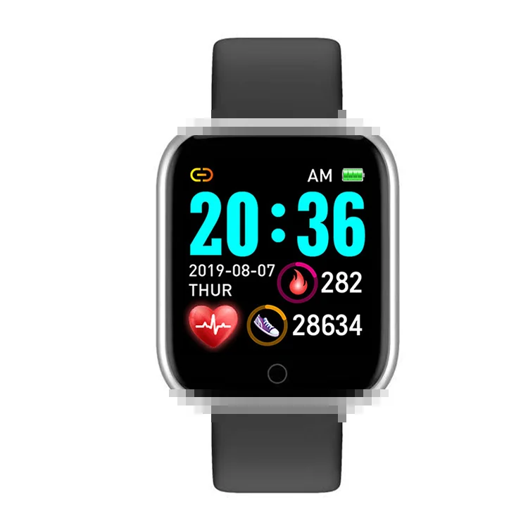 2020 Smart Watch Y68 Men Women Blood Pressure Heart Rate Waterproof Tracker Sport Clock Watch Smart D20 For Android IOS