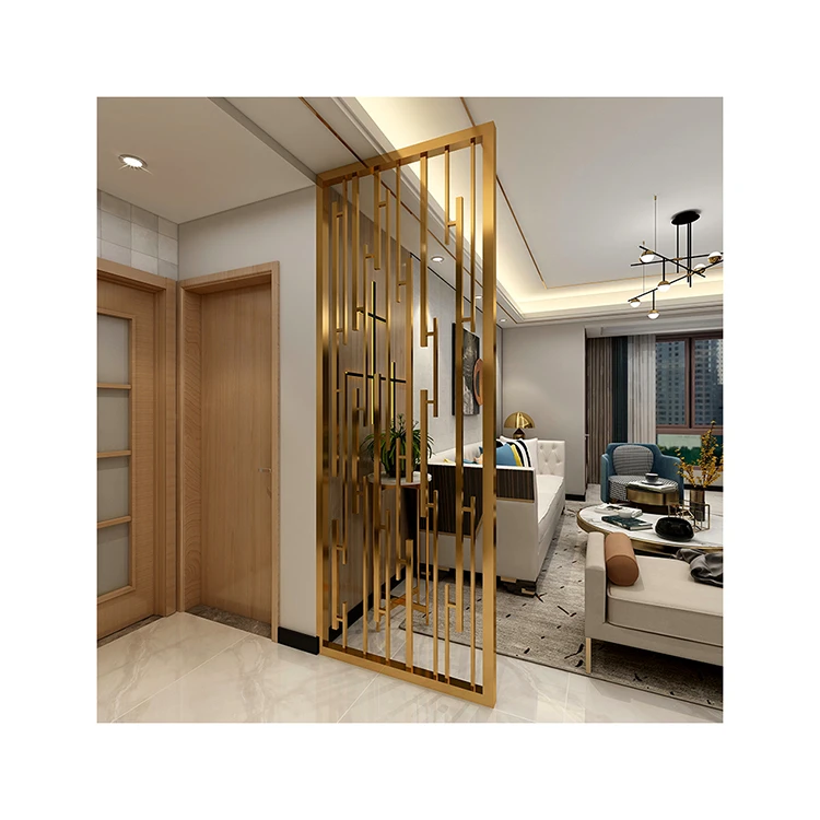 Classic Interior Hotel Decorative Room Divider Modern Partition Stainless Steel for Office Building