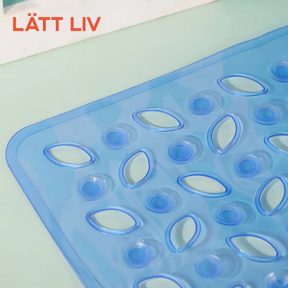 LATTLIV Rubber Massage Bathroom Rugs Drain Skin Friendly Anti bacteria Baby Non Slip Bath Mat for Tub