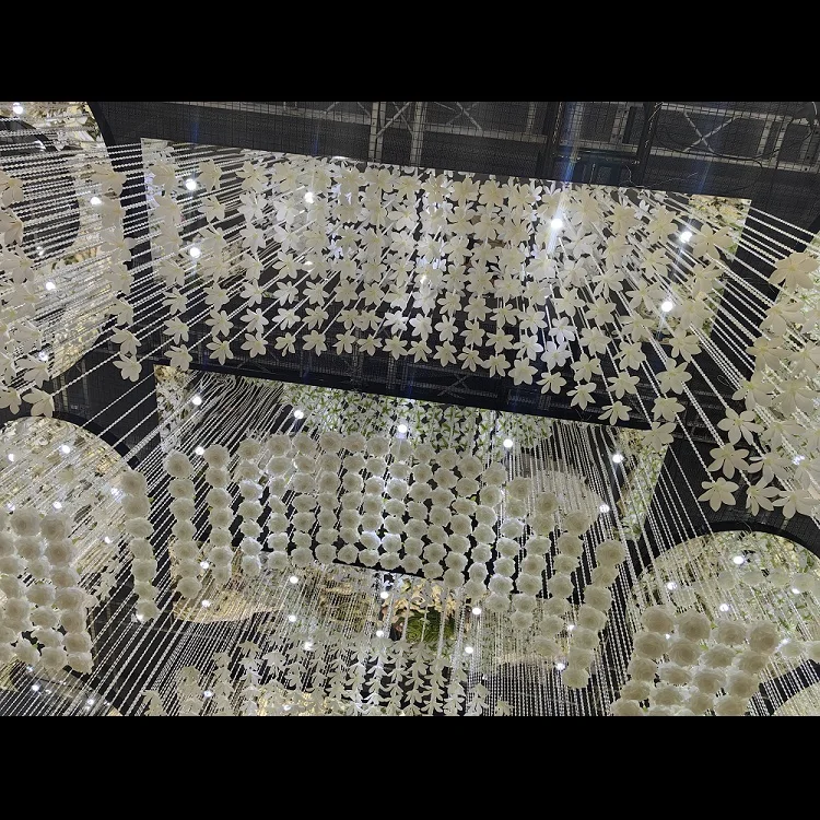 The most cost-effective LED mirror plate beads and flower strings arch for wedding, restaurant, bar and hotel ceiling decoration