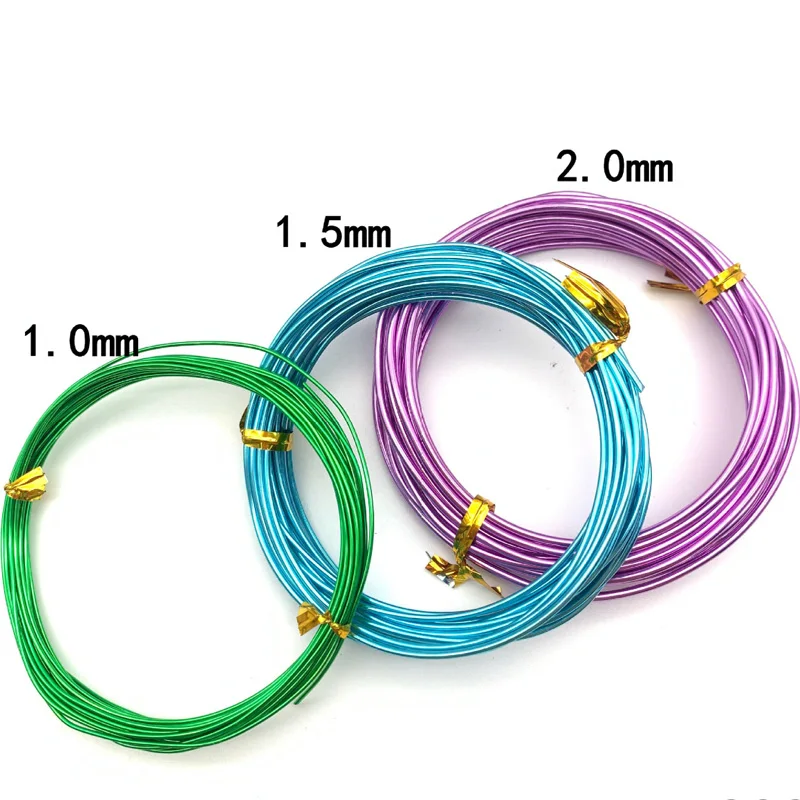 1.5mm 5meters per coil Colored Aluminum Bonsai Training Wire metal crafts wire Decorative wire