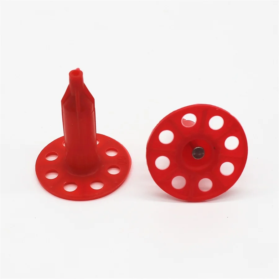 Professional Factory Customized Plastic PE Wall Plug Anchor Drywall Pin Plate Anchor HDPE Insulation Nail