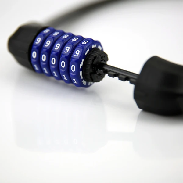 CH-503 PVC coating ABS cable lock  0.8*120cm length bike lock 5 digit combination