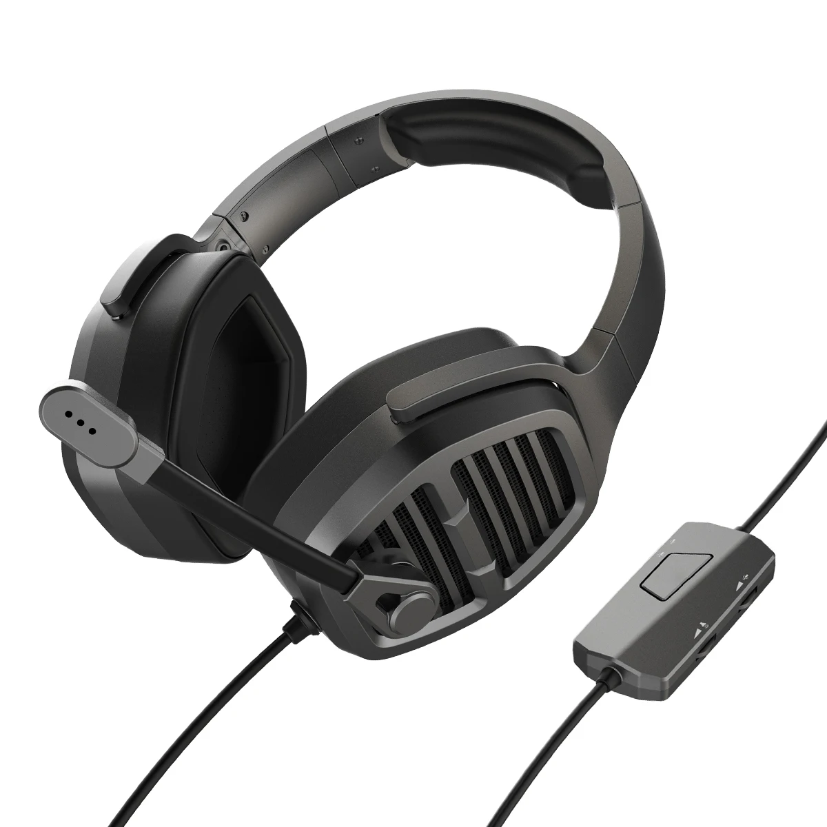 
Gaming Headset with 7.1 Surround Sound, Gamer Headphone with Noise Canceling Mic & LED Light for PC, PS4 