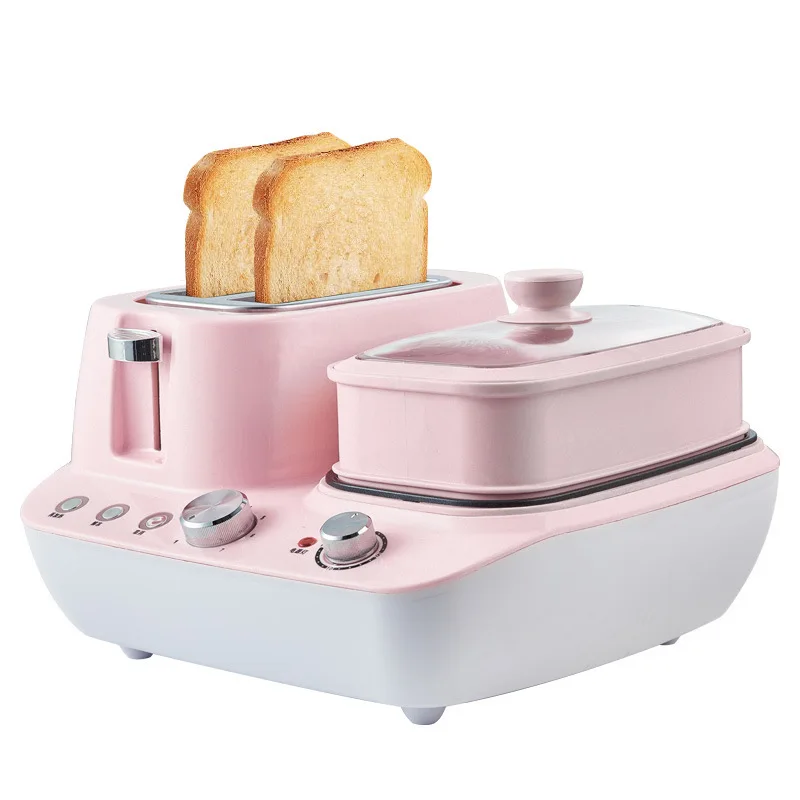 Home Multifunctional breakfast machine 3 in 1 breakfast machine toaster oven frying baking cooking household bread machine gift