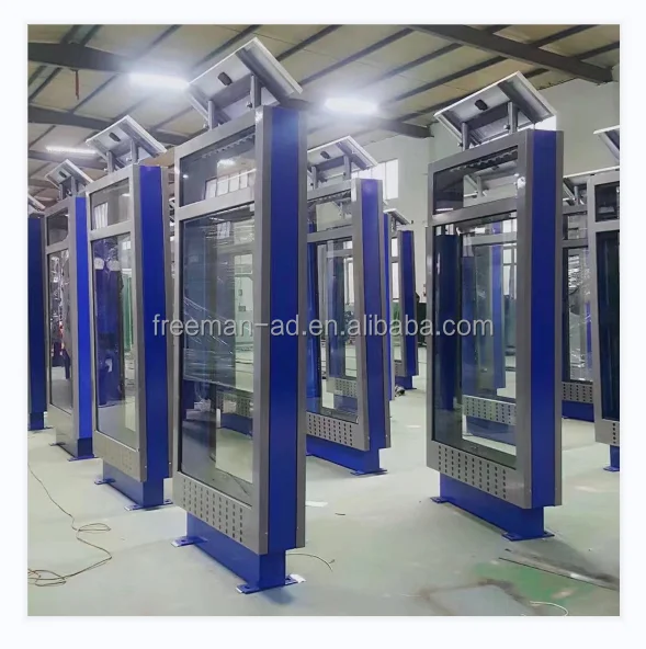 Outdoor public advertising standing solar LED light box