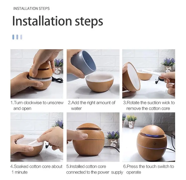 wood grain ultrasonic humidifier