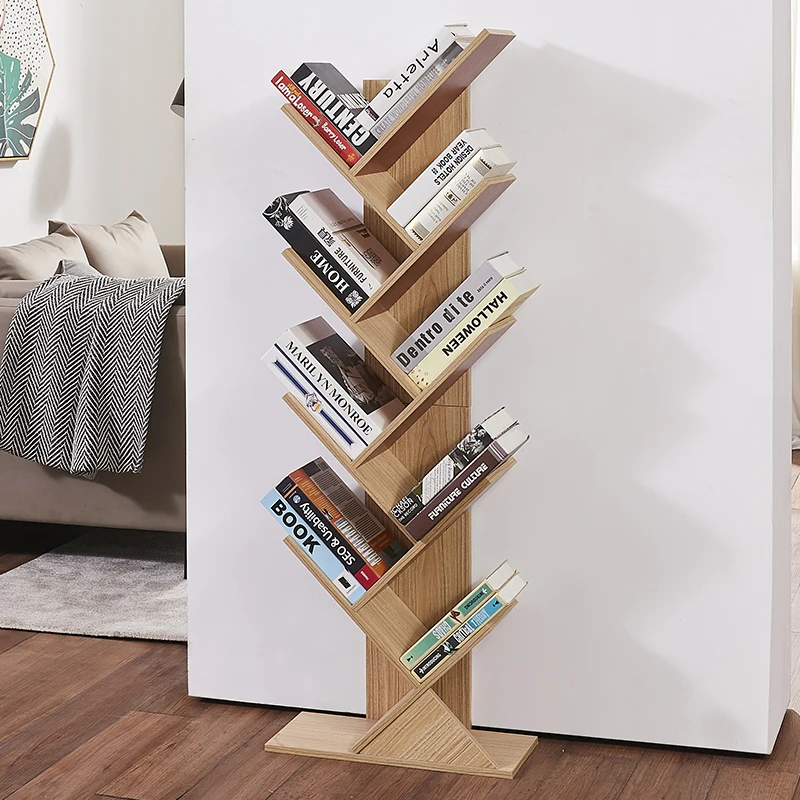 
LIKE Furniture Living room wooden ladder bookcase tree branch shaped bookshelf 