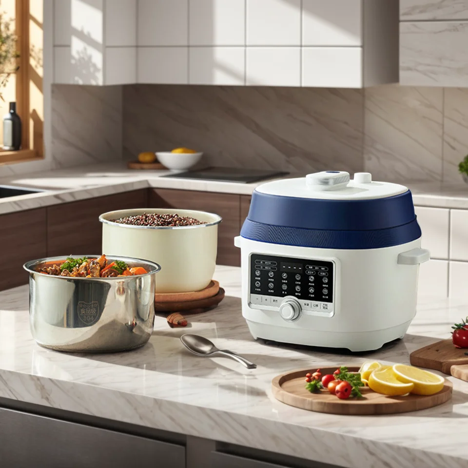 European popular multifunctional 5L hot pot smart automatic 2 in 1 rice cooker and pressure cooker