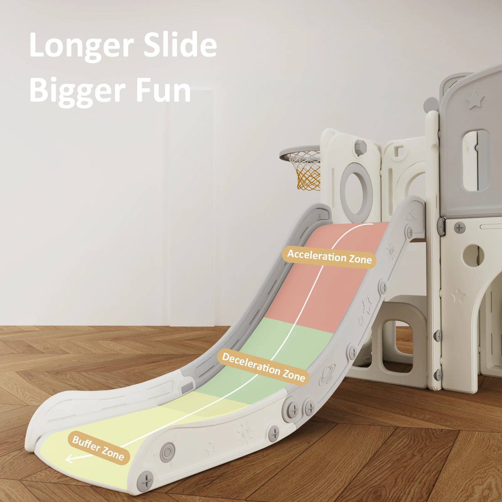 Multifunetional Climbing Kids Indoor Play House Playground Baby Playroom Combined Slide And Swing Set For Children Sliding Toy