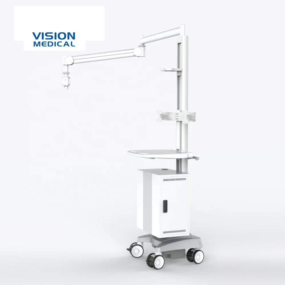 Telemedicine electronic cart high power supply remote consultation cart with computer case smart healthcare system