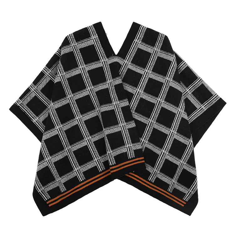 2022 New Style Children Wear Girls Autumn Long Sleeve Sweater  checkered Cool Tops Kids Casual V-neck Knitted Blouse