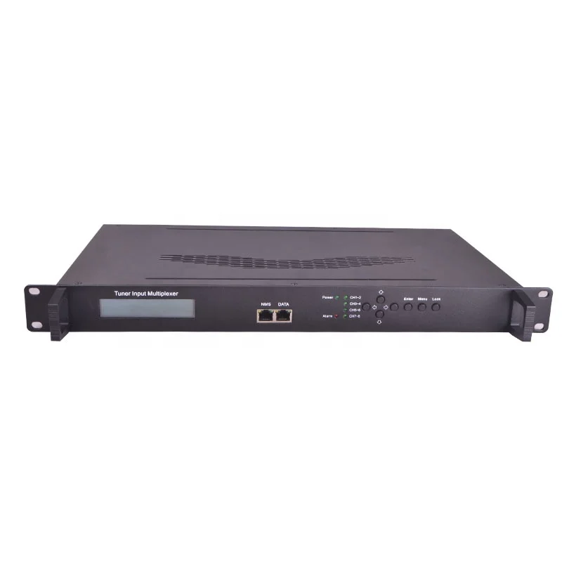 DVB T/S Multiplexer, 2 ASI+6 tuners input 8 channels TV multiplexer