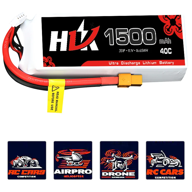 3S 11 1 V 1500mAh 40C XT60 Plug Rc Lipo батарея для Fpv Дрон вертолет