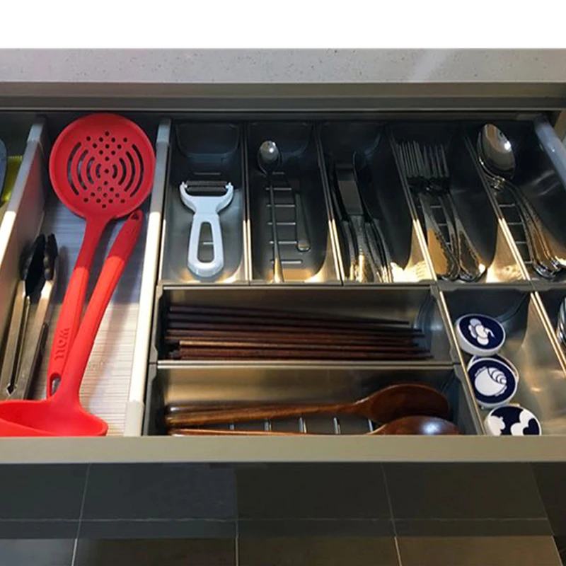 VASE kitchen drawer partition box stainless steel cutlery sort box 700cabinet storage tray