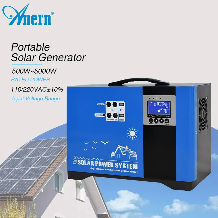 Anern all in one solar power generator 3000w power station 8000 watt for home