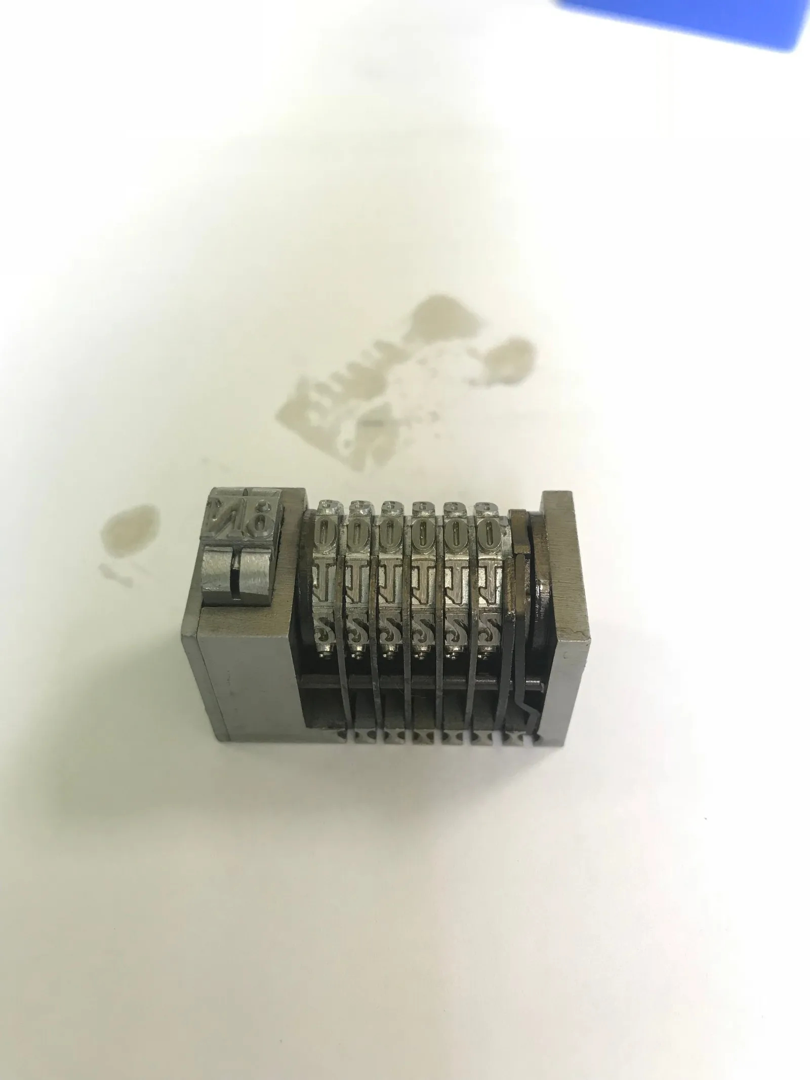 Numerator Machine 4x8 Cicero Roman full steel Font letterpress Numbering machine