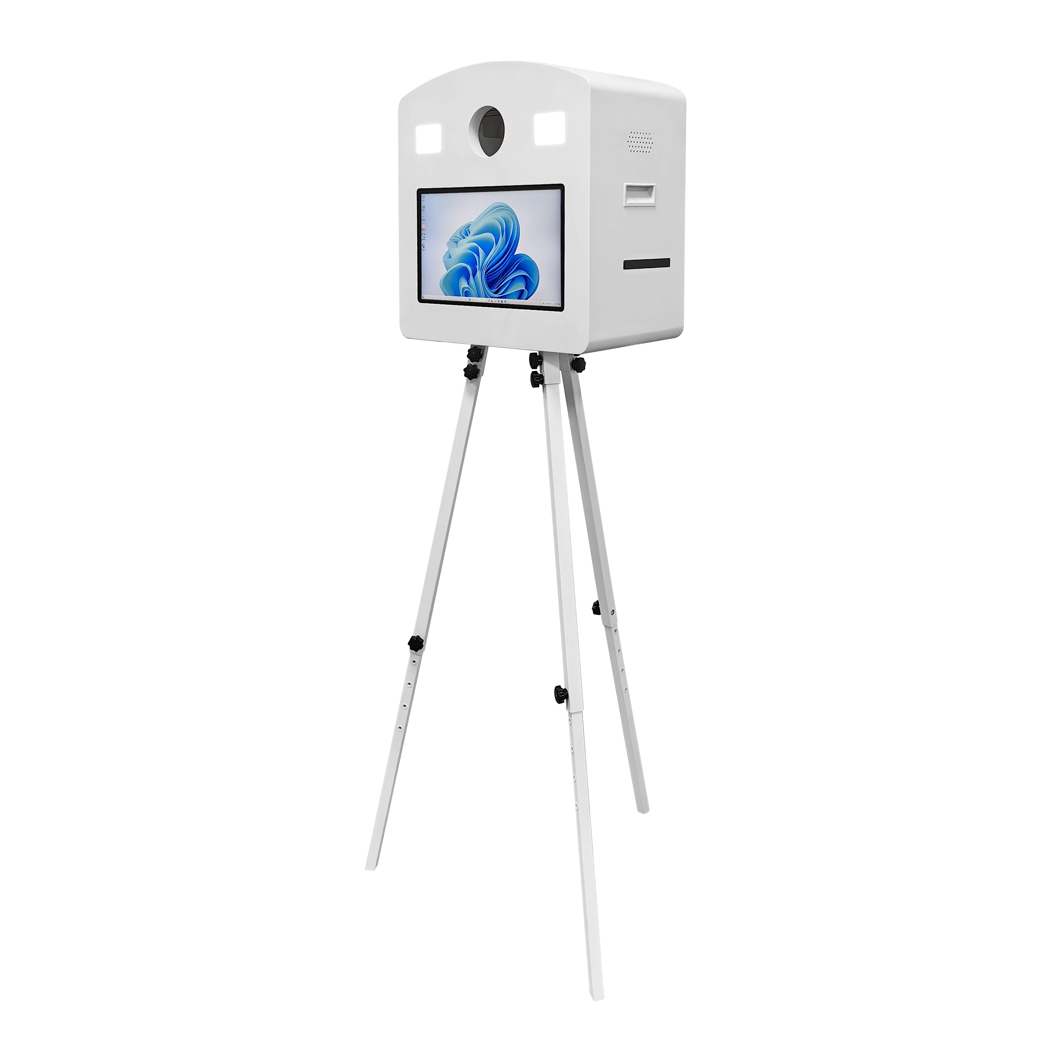 Adjustable Tripod Dslr Photo Booth With Magic Mirror Plate Photobooth 15.6inch Size Dslr Selfie Photo Booth Can Put Printer