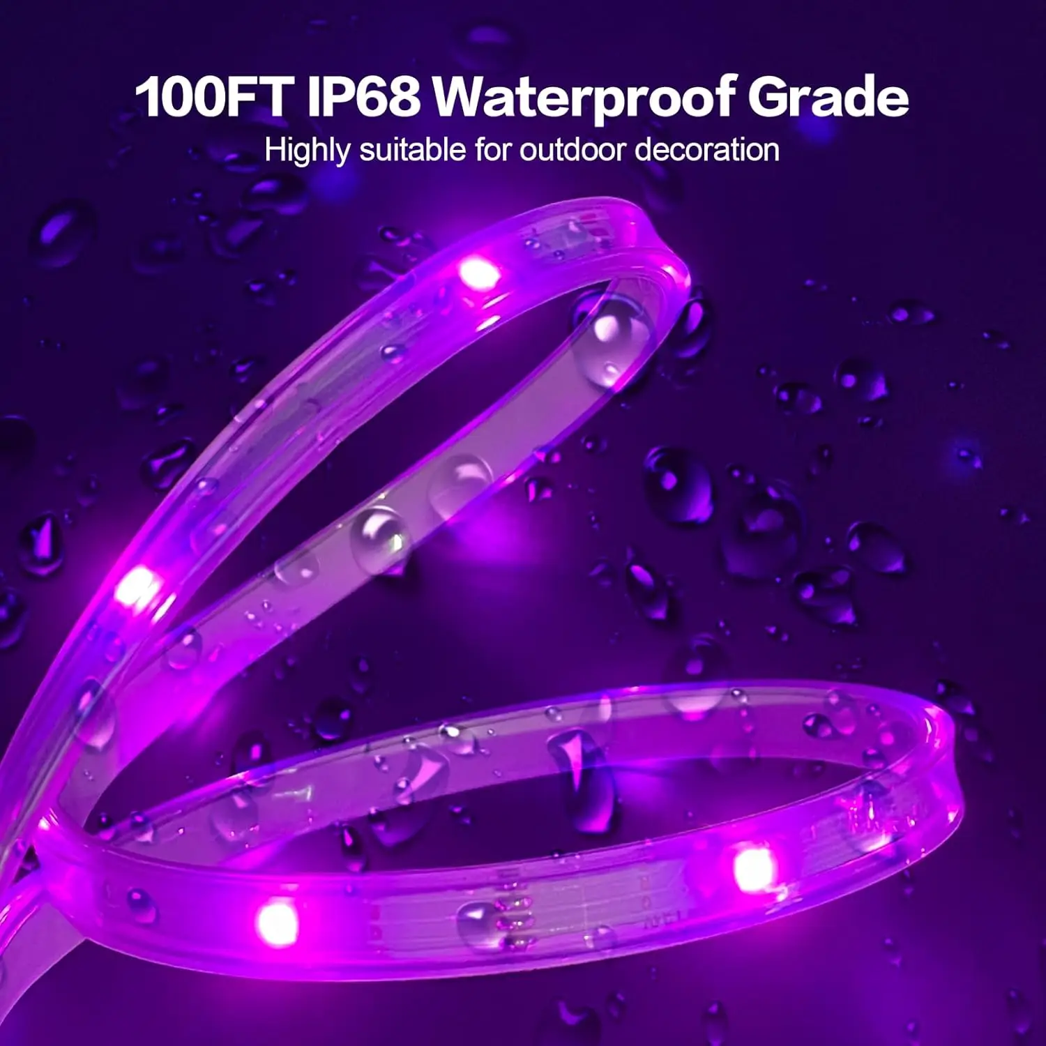 60FT100FT RGB Светодиодные полосы света водонепроницаемый стабильная Надежная производительность красочные RGBIC светодиодные набор