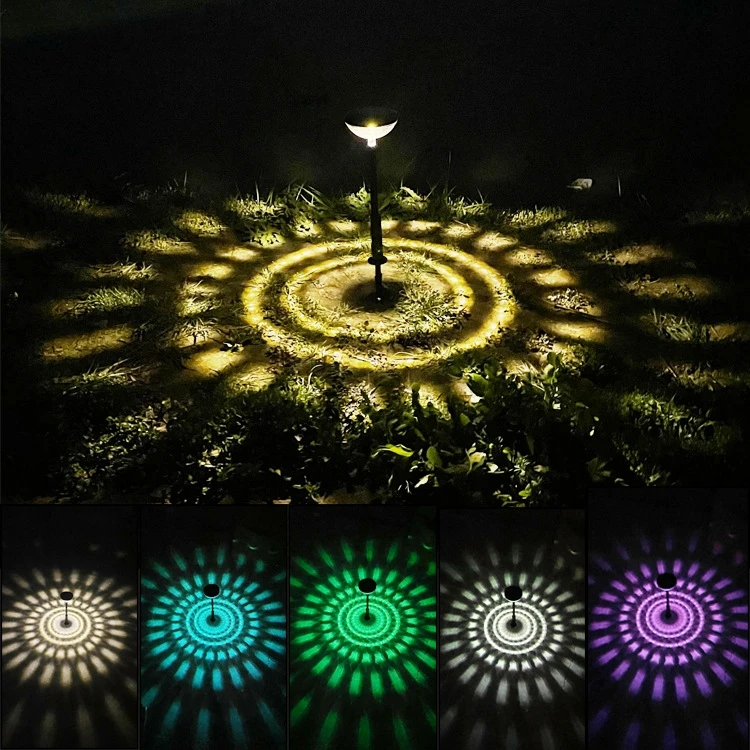 6 Pack Solar Lights Ip65 Waterproof Outdoor Stakes Light Color Changing LED Solar Lamp Outside Garden Solar Lights for Yard