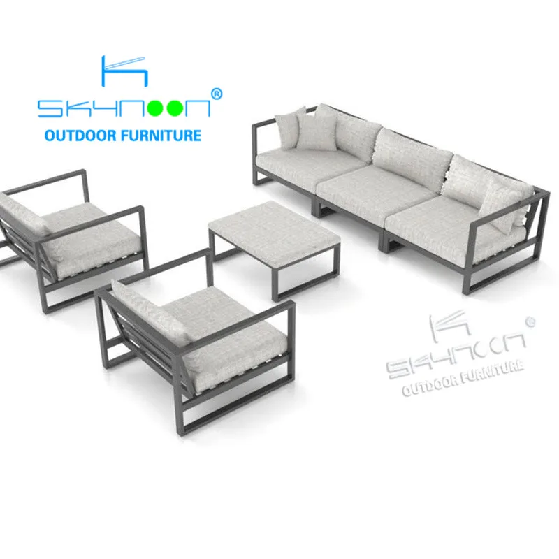 Открытый садовый диван металлический каркас диван современный открытый современный металлический садовый диван (32066)