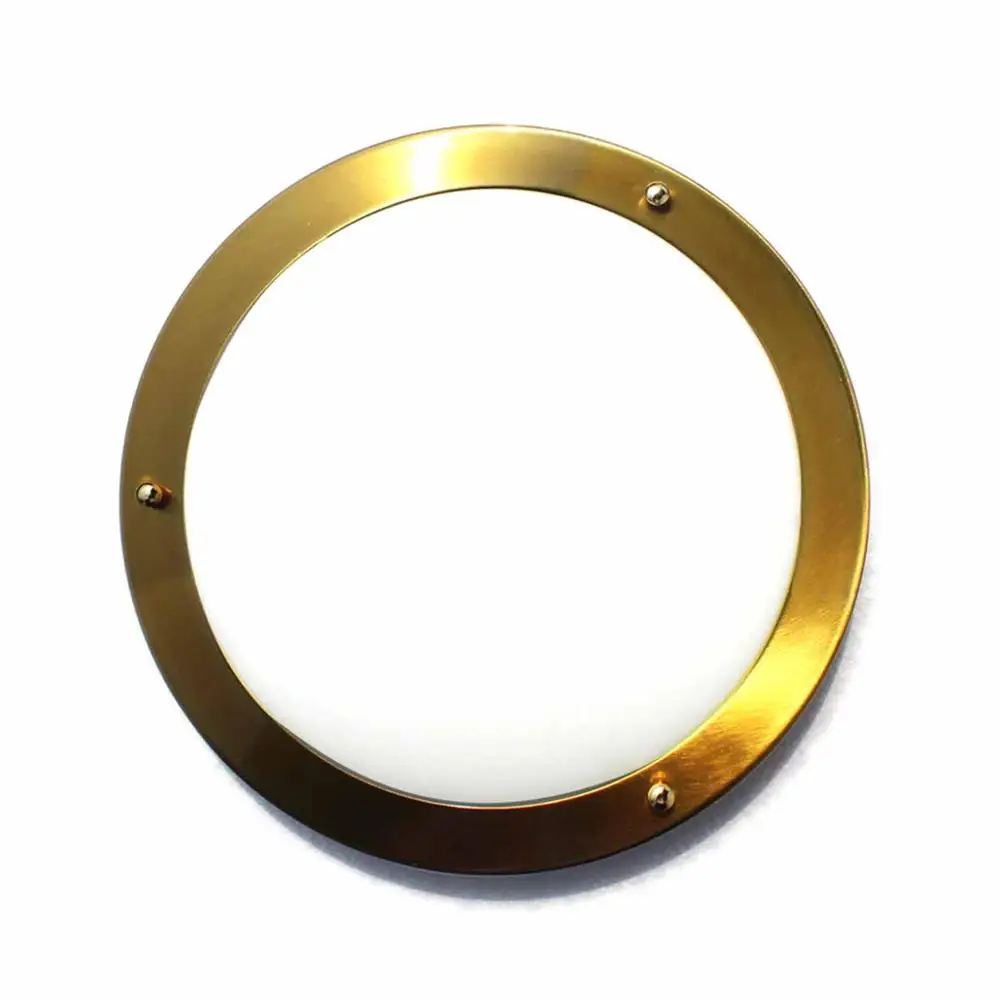 IMVSINCERE LED 18W IP44 Glass Brass Ceiling Lights, 31cm, 4000K, 1260LM, Lighting for Bathroom, Kitchen, Hallway, Office.