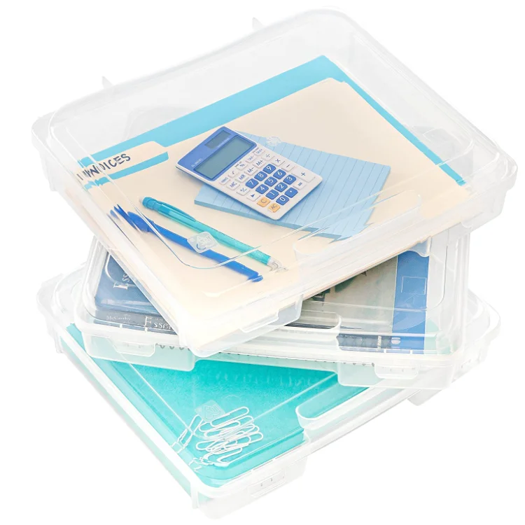 
Scrapbook case Portable Project Case Thick Clear Accommodates 8.5