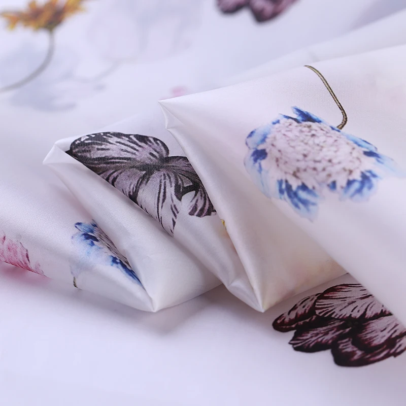 Stiff Natural Silk Organza Satin Digital Printing Fabric for Art Umbrella SuperSeptember
