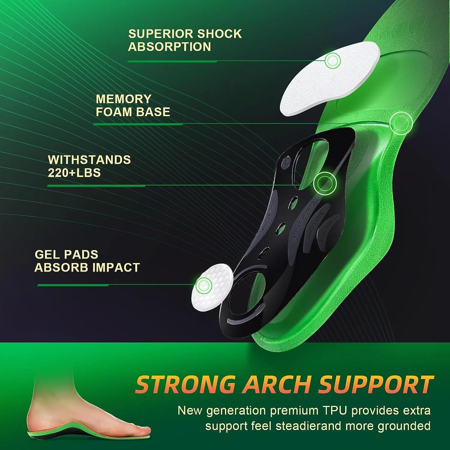 Plantillas Ortopedicas Extra High Arch Support Shoe Cushion Insoles For Flat Feet Plantar Fasciitis