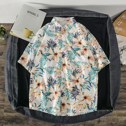 Wholesale Oversized Polyester Shirts Beach Shirt Men Comfortable Hawaiian Shirt