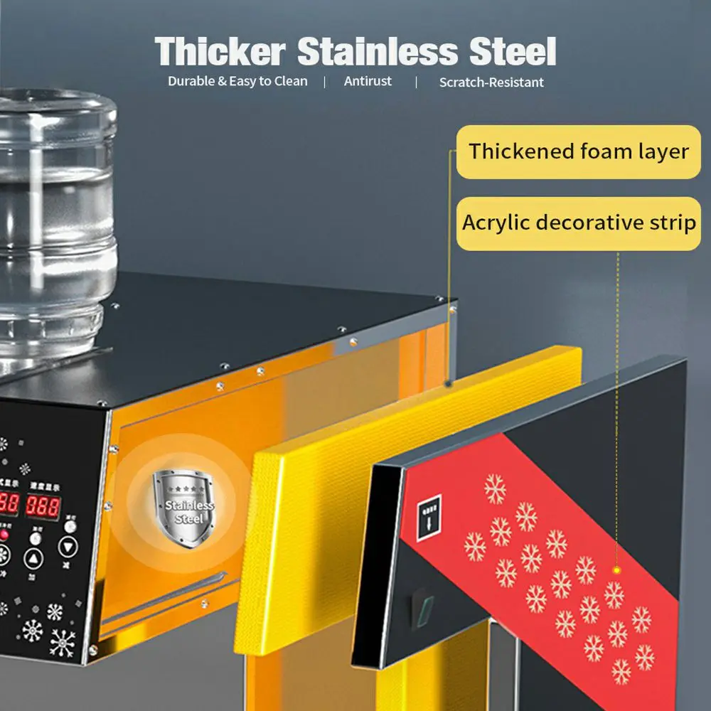 Automatic Snow Flake Ice Bingsu Machine Crusher Shaver Machine Air Water Cooling Flake Snow Ice Electric High Effective 1 Pcs