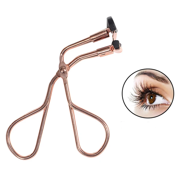 Fashion Makeup Beauty Mini Rose Gold Black Metal Partial Eyelash Curler