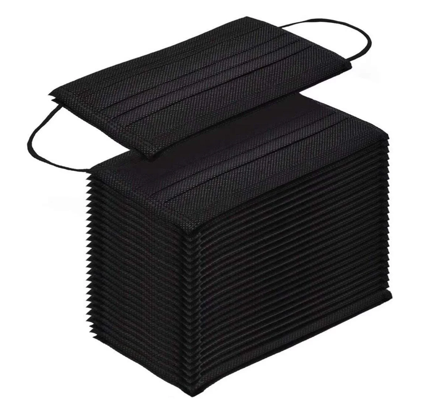 Medical ce  EN14683 3 layers  disposable face mask black 50pcs / wholesale vlack disposable face mask