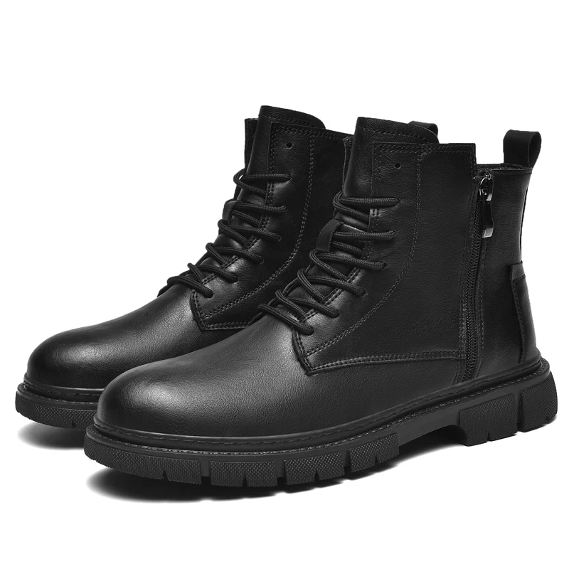 arcx Brown Cowhide Leather Martins/ Sports Biker Shoes for Men/ Cool Retro Style Breathable Motorcycle Riding Racing Boots