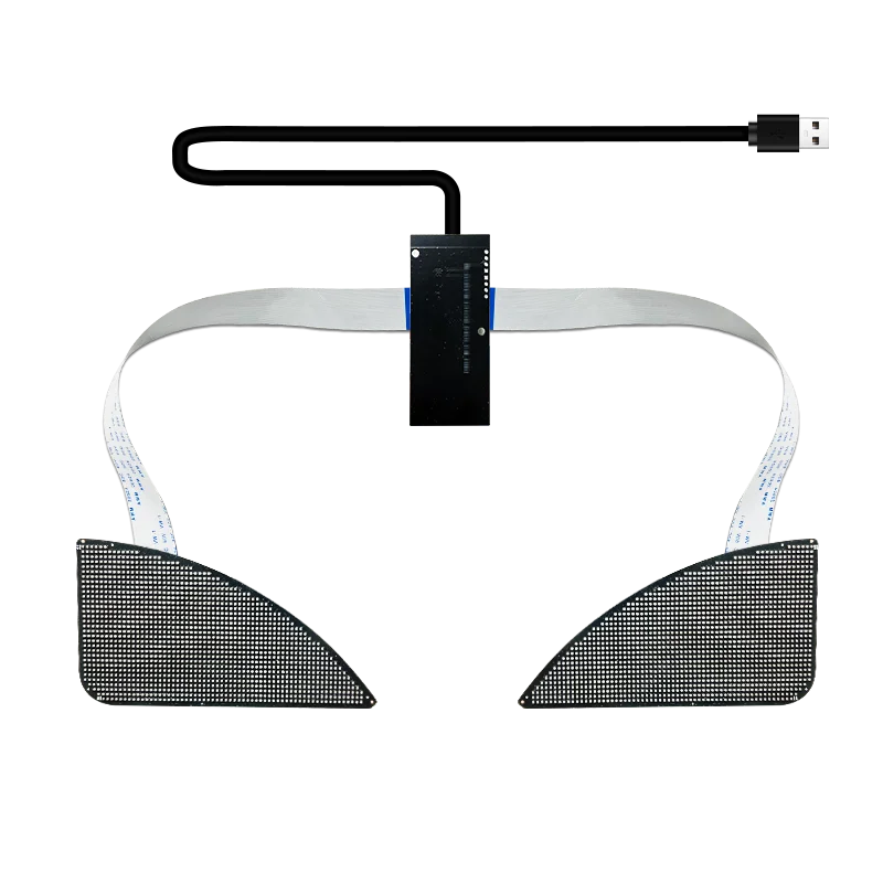 Grownsled smart eyes анимированный дисплей автомобильные экраны с управлением приложением 3d loy панель для рекламы рюкзака
