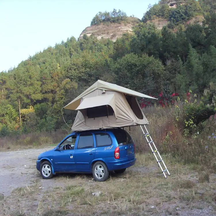 Camping Car Roof Top Tent Soft Cover Rooftop Tent for Sale Custom Soft Shell Outdoor Oxford Brown Beige Carry Bag Easier 2 Sets
