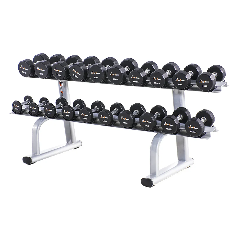 Fitness Arm Training Gym Professional Fixed Dumbbell Decagonal PE Pure Steel Commercial Dumbbell