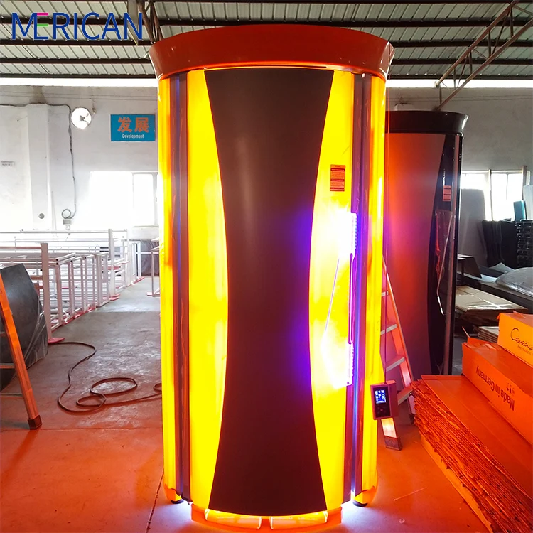 Promotion Factory Wholesale Tanning Salon Device Bronzing F10-180 Solarium Booth Vertical Tan Bed