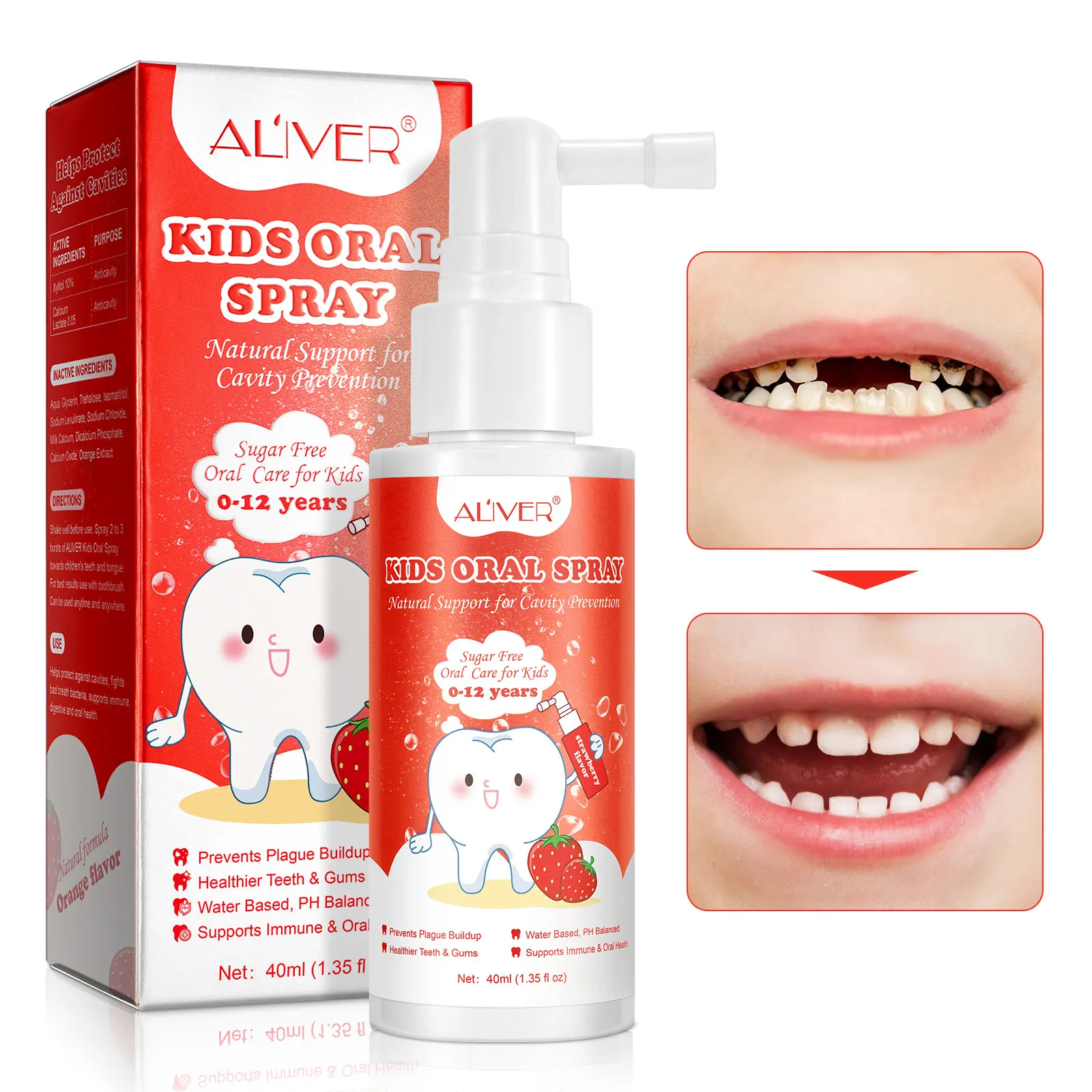 Children Toothpaste Helper Mouth Wash Cavity Prevention Anticavity Mundspray Spray Bucal Mouth Spray With Fluoride Free