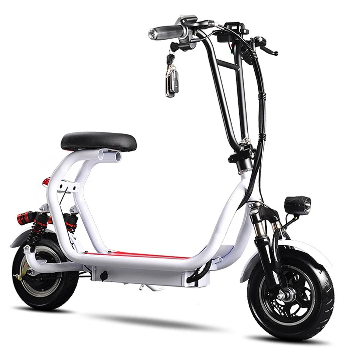 Wholesale 10inch citycoco electric tandem bike fat tire mini 48V10Ah long range cheap moped electric scooter for adults