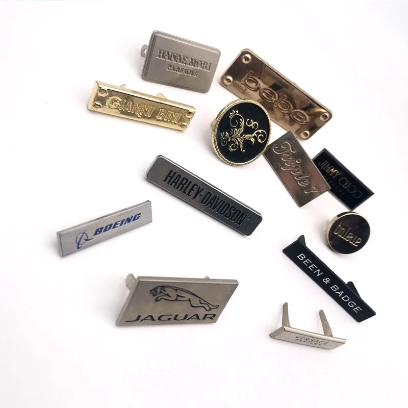 Name tags handbag metal label dog purse tags logo design for sunglasses bag