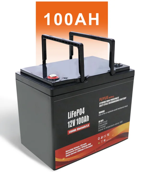 EU Stock Wholesale  LiFePo4 Battery 12v 50AH 100Ah 200Ah 400Ah  Bluetooth IP65 Waterproof Deep Cycles Rechargeable Solar Battery