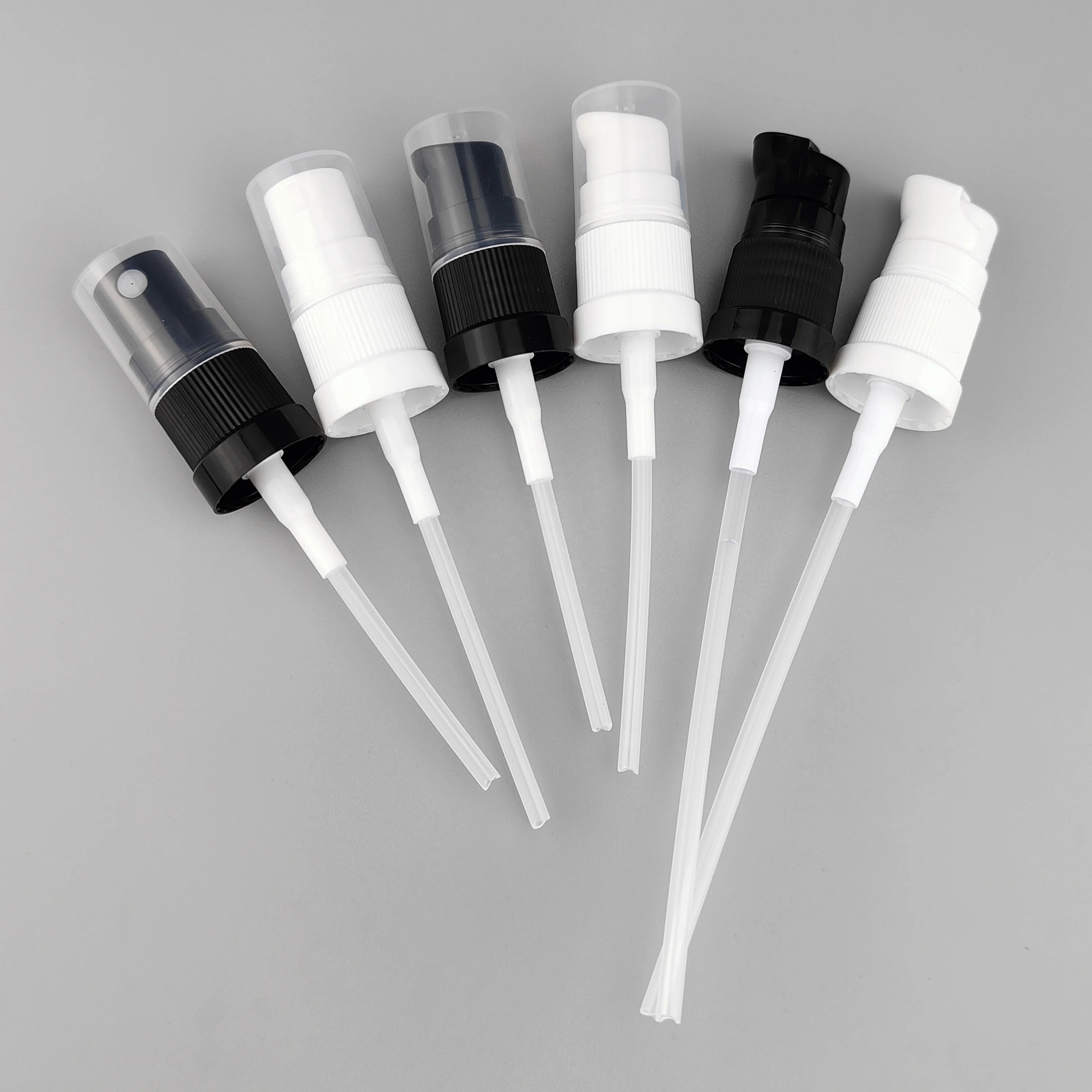 plastic spray pump 18/415 fine mist spray and treatment pump for cosmetic bottles