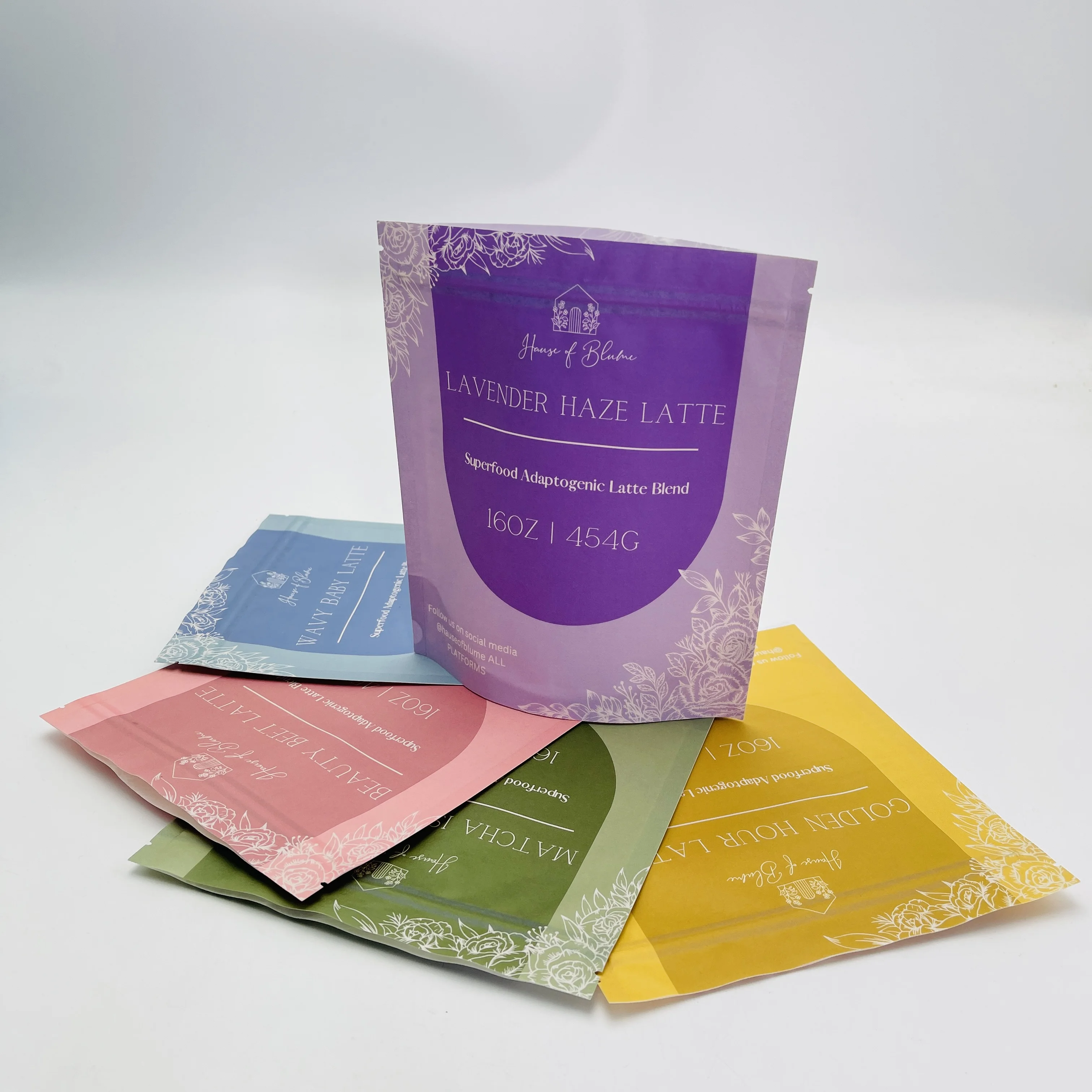 Коричневый бумажный мешок с принтом на заказ подставка молнии пакет из крафт-бумаги порошок муки