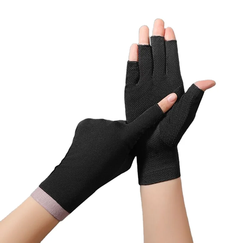 New Fashion Sunblock Fingerless Gloves Non-slip UV Protection Driving Gloves Summer Outdoor Gloves for Women Girls