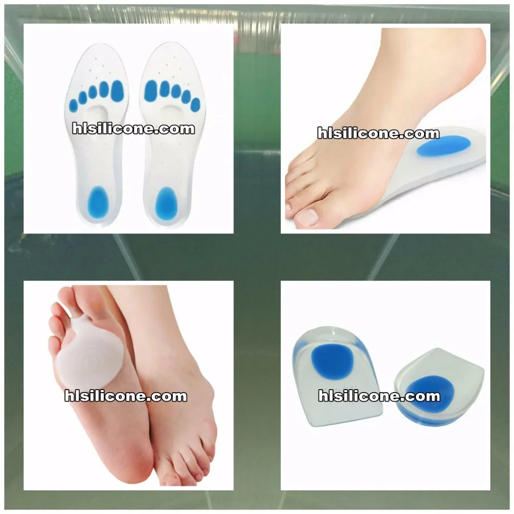 addition curing liquid silicone rubber make  flexible shoe insole transparent silicone for foot care products making