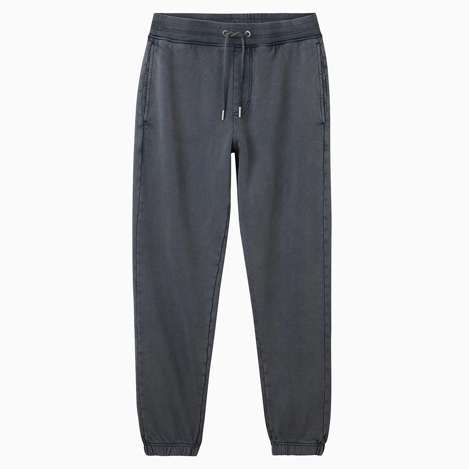 OEM Customized Fashion Mens Organic Cotton Terry Acid Wash Logo Joggers Embroidery Drawstring Sweatpants For